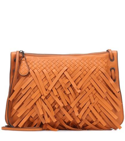 Bottega Veneta Palio Fringes Leather Shoulder Bag