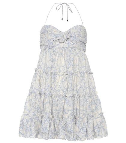Zimmermann Linen And Cotton Minidress