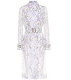 Max Mara Floral Silk Organza Trench Coat