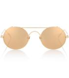 T By Alexander Wang 427 C1 Oval Sunglasses In Yellow Gold