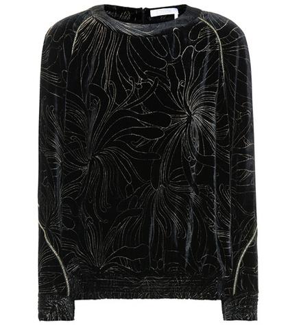 Etro Embellished Velvet Top