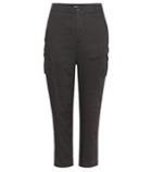 Vince Linen-blend Cropped Cargo Trousers