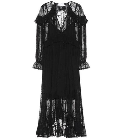 Gucci Lovelorn Cape Crêpe Dress