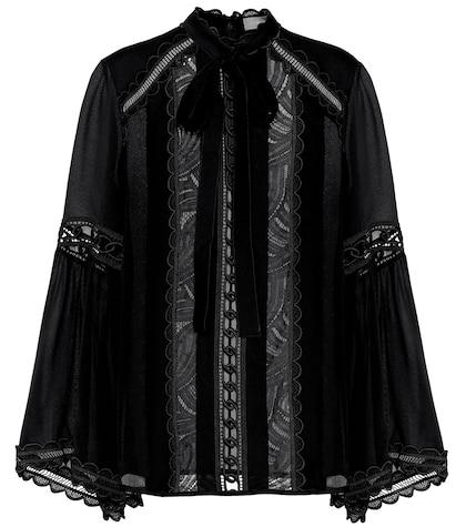 Elie Saab Cotton And Silk-blend Top
