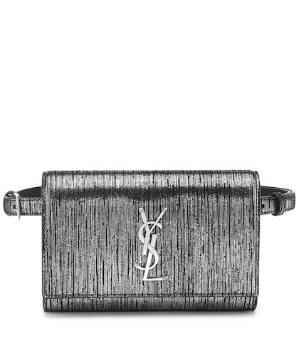 Saint Laurent Kate Metallic Suede Belt Bag