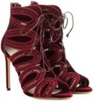 Tory Burch Cut-out Velvet Ankle Boots