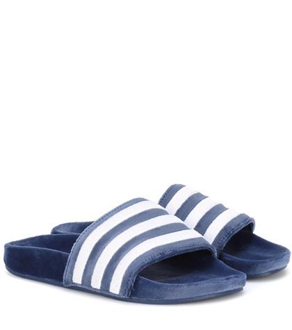 Prada Adilette Velvet Slides
