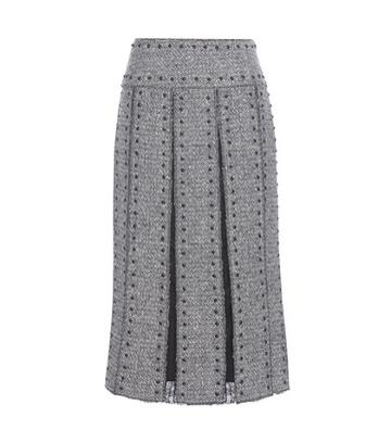 J.w.anderson Embellished Wool And Lace Skirt
