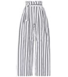 Three Graces London Striped Linen And Cotton Trousers