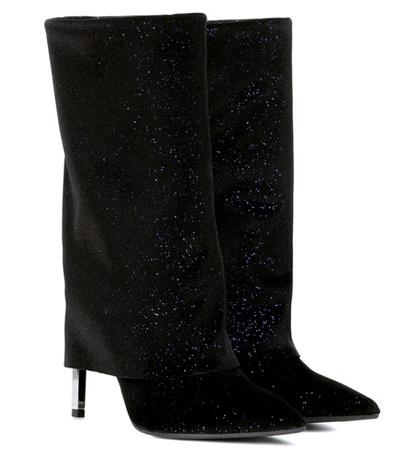 Balmain Babette Metallic Velvet Boots