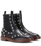 Helmut Lang Embellished Leather Chelsea Boots