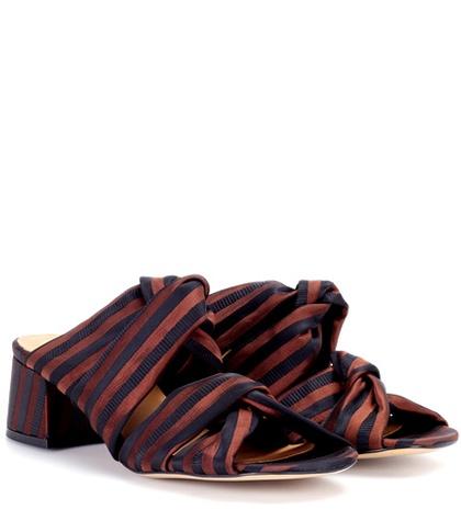 Ganni Amelie Striped Sandals