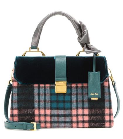 Miu Miu Velvet-trimmed Tote