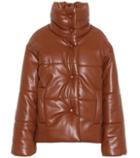 Tibi Hide Faux Leather Puffer Jacket