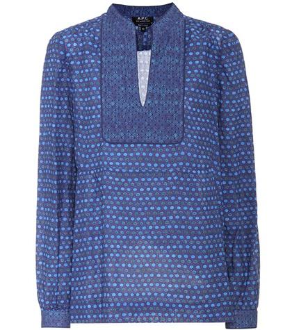 A.p.c. Ava Cotton-blend Blouse