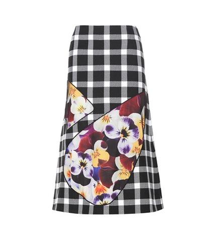 Christopher Kane Wool-blend Gingham Skirt