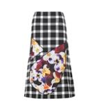 Christopher Kane Wool-blend Gingham Skirt