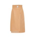 Fendi Leather Midi Skirt
