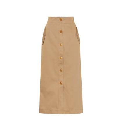 Givenchy Cotton-twill Midi Skirt