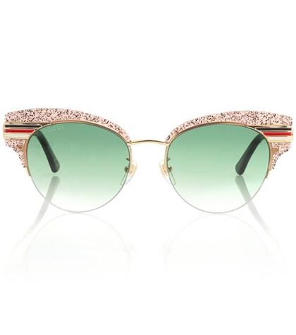 Gucci Glitter Half-rim Sunglasses
