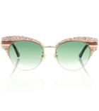 Gucci Glitter Half-rim Sunglasses