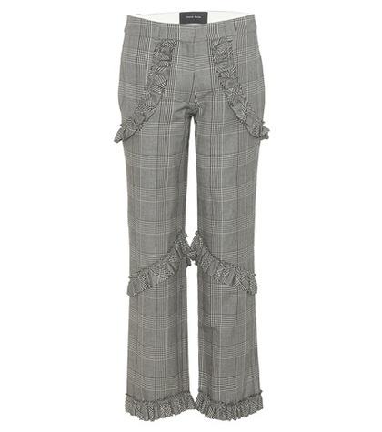 Simone Rocha Ruffled Check Trousers