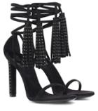 Diane Von Furstenberg Linn Embellished Suede Sandals
