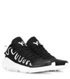 Self-portrait Kusari Leather-trimmed Sneakers