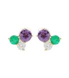 Jemma Wynne 18kt Yellow Gold Earrings With Diamond, Sapphire And Emerald