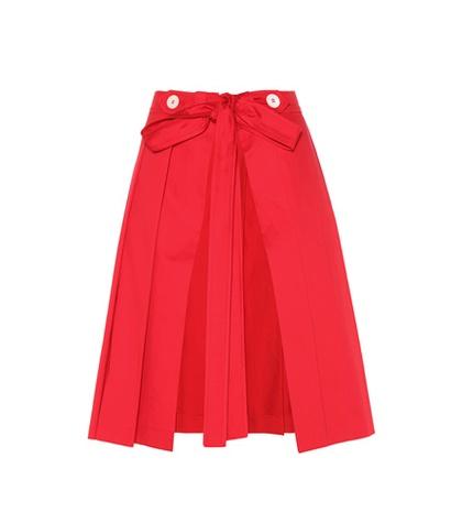 Miu Miu Pleated Cotton Skirt