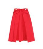 Miu Miu Pleated Cotton Skirt