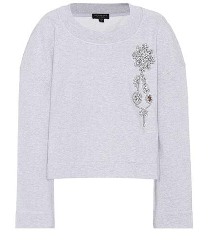 Burberry Cropped Cotton-jersey Sweatshirt
