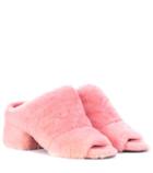 Roger Vivier Cube Shearling Sandals