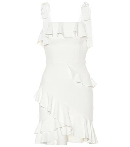 Rebecca Vallance Ruffled Crêpe Minidress
