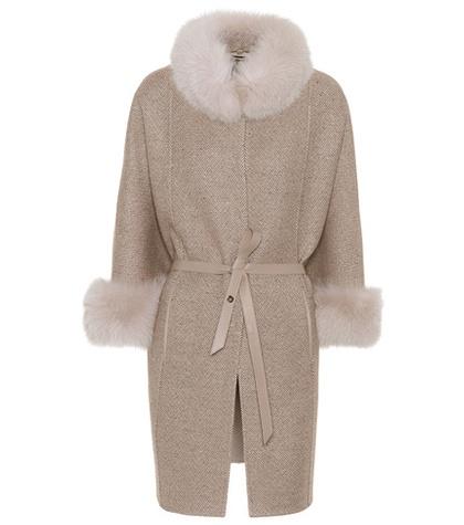 Haider Ackermann Winter Upper East Fur-trimmed Tweed Coat