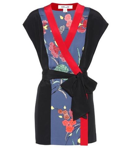 Diane Von Furstenberg Silk Wrap Top