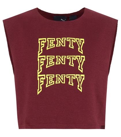 Fenty By Rihanna Printed Cotton Crop Top