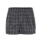 Vetements Logo-embroidered Checked Shorts