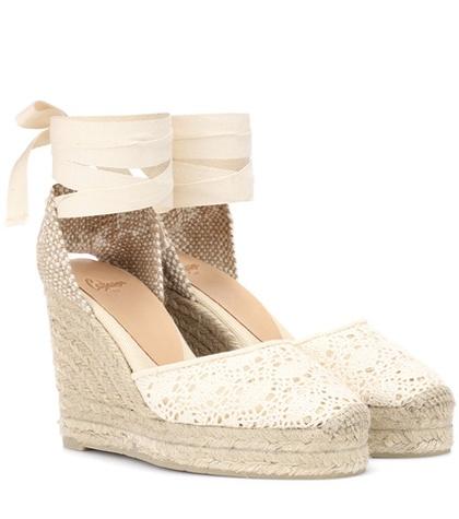 Castaer Carina Crochet Wedge Espadrilles
