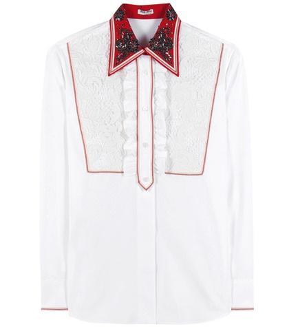 Miu Miu Embellished Cotton Shirt