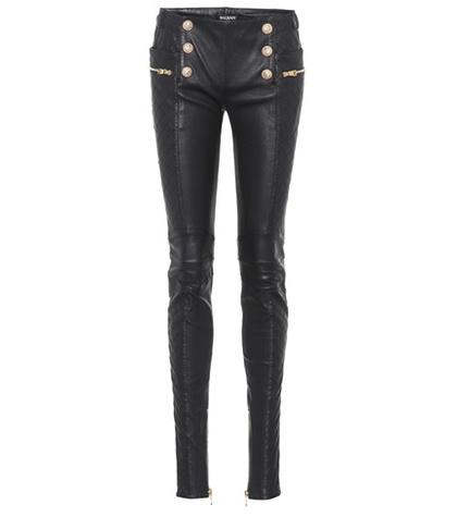 Balmain Leather Skinny Trousers