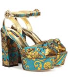 Dolce & Gabbana Jacquard Platform Sandals