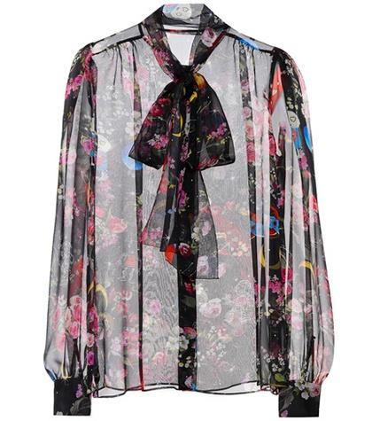 Chlo Floral-printed Silk Blouse