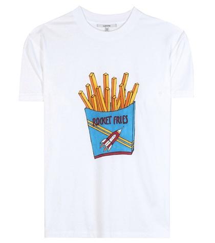 Ganni Berkeley Rocket Fries Cotton T-shirt