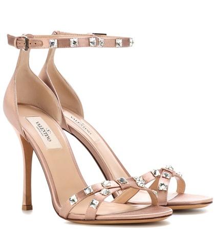 Valentino Valentino Garavani Rockstud Glam Satin Sandals