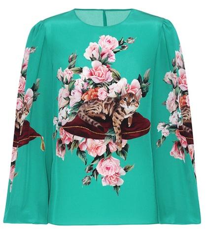 Ag Jeans Printed Silk Blouse