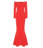 Rebecca Vallance L'amour Off-the-shoulder Crêpe Gown