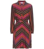 Diane Von Furstenberg Chrissie Striped Silk And Wool Twill Dress