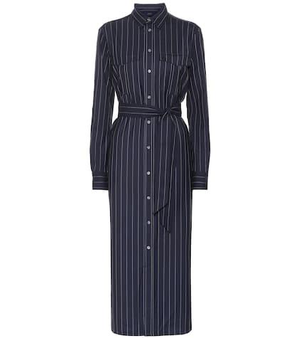 Polo Ralph Lauren Pinstripe Wool Shirt Dress