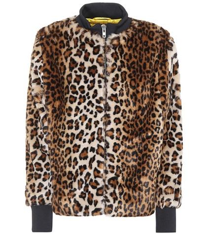 Ganni Ferris Faux Fur Bomber Jacket